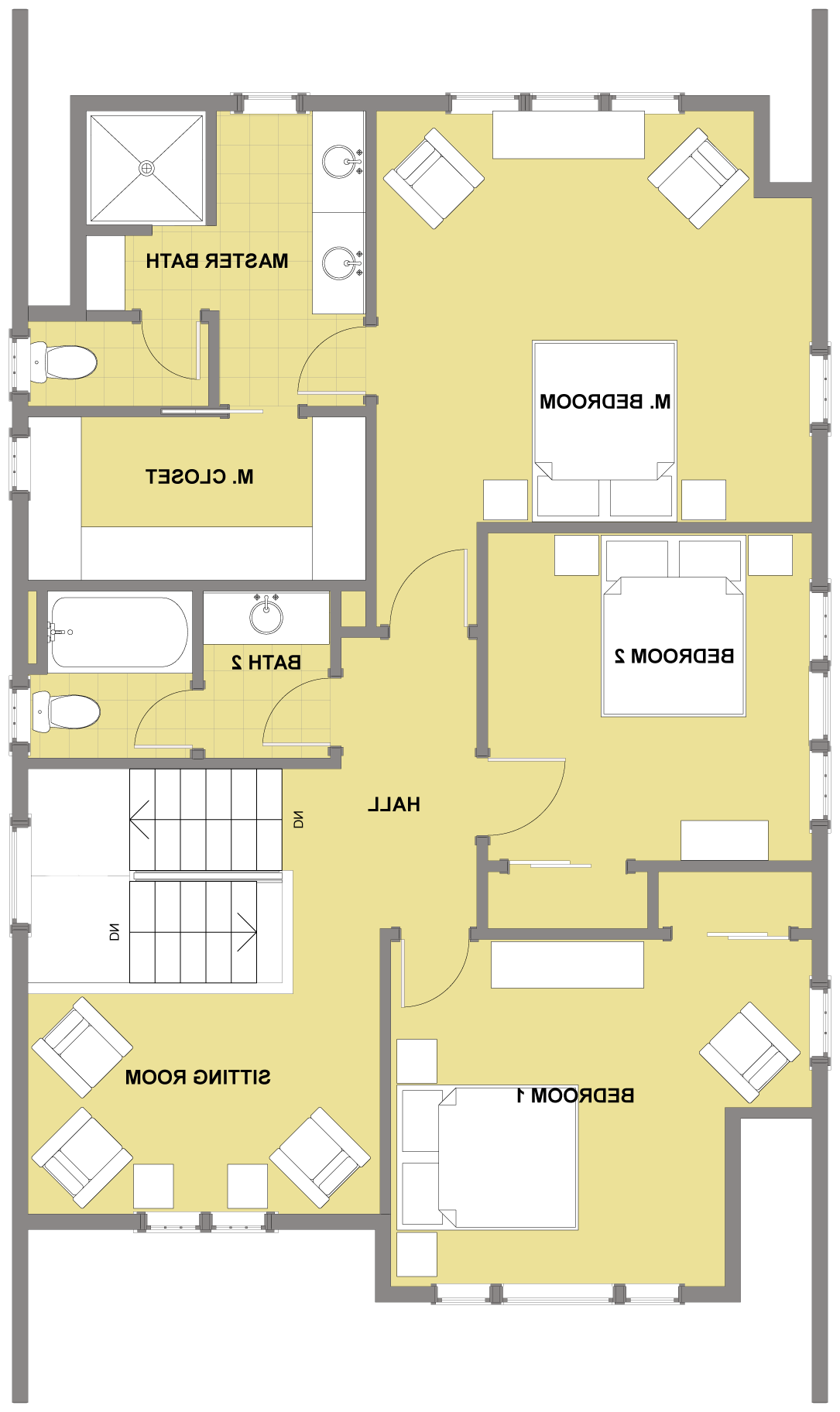 Kitsap Second Floor - Floor Plan Reverse