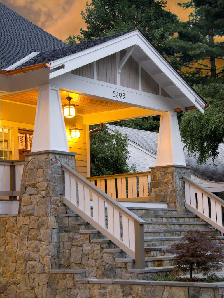 DIY Craftsman Style Porch Columns - Shades of Blue Interiors