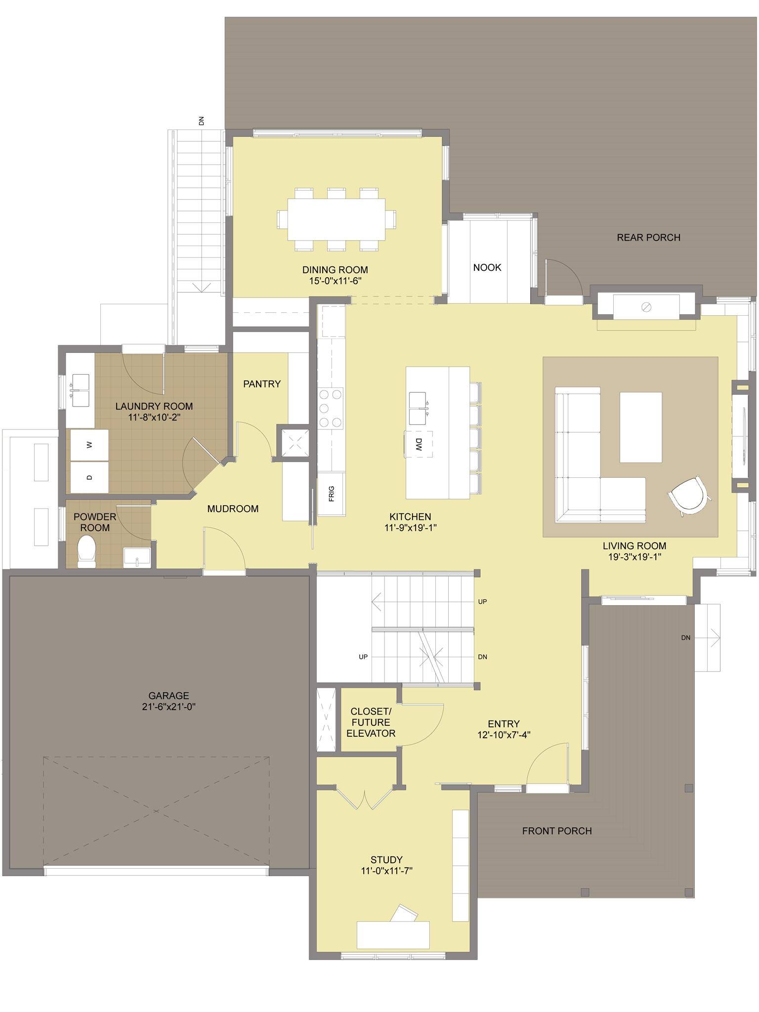 Modern farmhouse floorplan